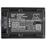 7.3V, Li-ion, 2700mAh, Camera battery fits Sony, Np-fv100a, Fdr-ax33, Fdr-ax40, 19.71Wh Camera Cameron Sino Technology Limited (Camera)