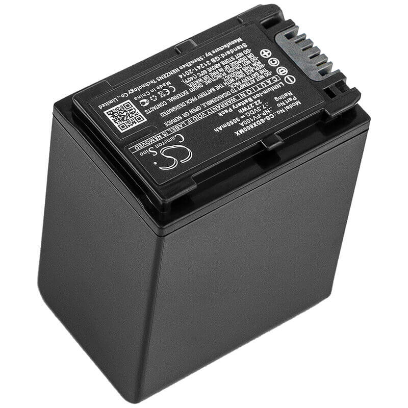7.3V, Li-ion, 3050mAh, Camera battery fits Sony, Np-fv100a, Fdr-ax33, Fdr-ax40, 22.265Wh Camera Cameron Sino Technology Limited (Camera)