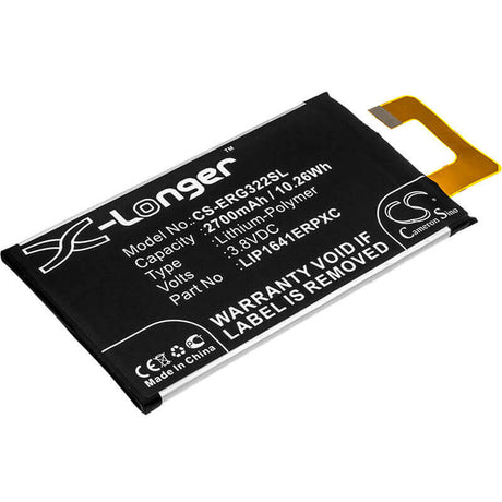3.8V, Li-Polymer, 2700mAh, SmartPhone battery fits Sony, Lip1641erpc, G3212, G3221, 10.26Wh Mobile, SmartPhone Cameron Sino Technology Limited (Smartphone)