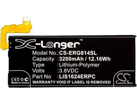3.8V, Li-Polymer, 3200mAh, SmartPhone battery fits Sony, Lip1642erpc, G8141, G8142, 12.16Wh Mobile, SmartPhone Cameron Sino Technology Limited (Smartphone)