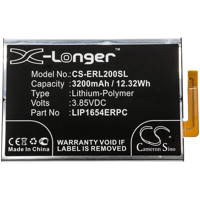 3.85V, Li-Polymer, 3200mAh, SmartPhone battery fits Sony, 1309-2682, H3113, H3311, 12.32Wh Mobile, SmartPhone Cameron Sino Technology Limited (Smartphone)