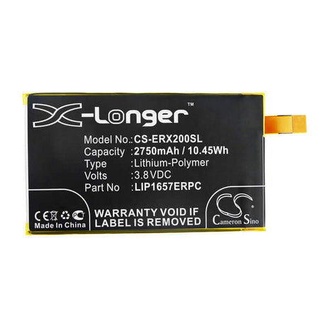 3.8V, Li-Polymer, 2750mAh, SmartPhone battery fits Sony, 1310-1071, H8314, H8324, 10.45Wh Mobile, SmartPhone Cameron Sino Technology Limited (Smartphone)