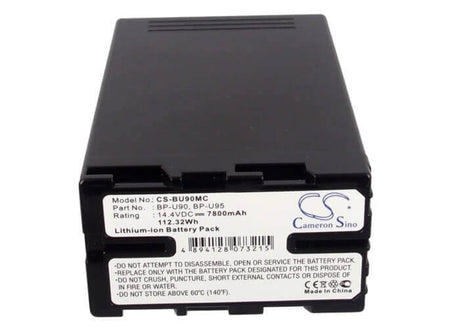 14.4V, Li-ion, 7800mAh, Camera battery fits Sony, Bp-u90, Hd422, Pmw-100, 112.32Wh Camera Cameron Sino Technology Limited (Dangerous Goods)