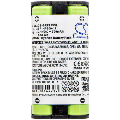Headset Battery For Sony, Mdr-rf995, Mdr-rf995rk, Wh-rf400 2.4v, 700mah - 1.68wh Wireless Headset Cameron Sino Technology Limited   