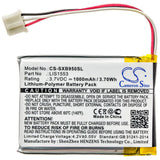 3.7V, Li-Polymer, 1000mAh, Speaker battery fits Sony, Mdr-xb950n1, Srs-ws1, 3.7Wh Speaker Cameron Sino Technology Limited