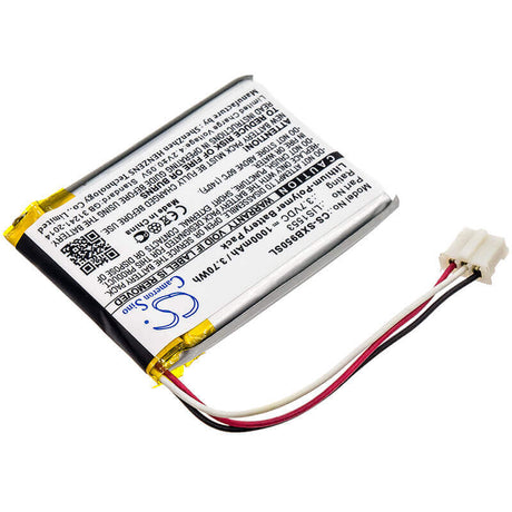 3.7V, Li-Polymer, 1000mAh, Speaker battery fits Sony, Mdr-xb950n1, Srs-ws1, 3.7Wh Speaker Cameron Sino Technology Limited