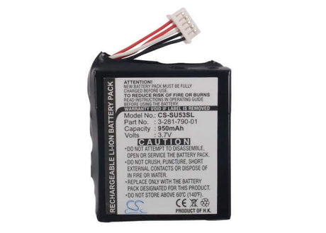 3.7V, Li-ion, 950mAh, GPS battery fits Sony, 3-281-790-01, Nvd-u01n, Nv-u50, 3.52Wh GPS, Navigator Cameron Sino Technology Limited