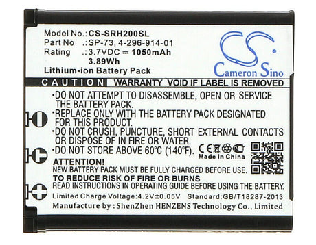 3.7V, Li-ion, 1050mAh, Speaker battery fits Sony, Mdr-1000x, Mdr-1abt, 3.89Wh Speaker Cameron Sino Technology Limited