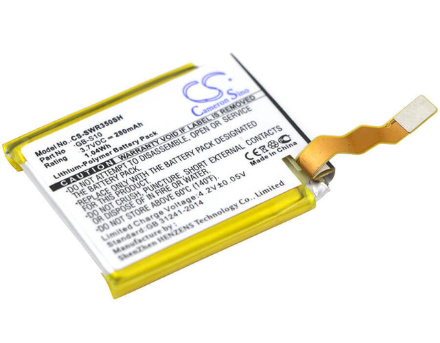 3.7V, Li-Polymer, 280mAh, Smartwatch battery fits Sony, 1288-9079, Smartwatch 3, Swr50, 1.04Wh Smartwatch Cameron Sino Technology Limited