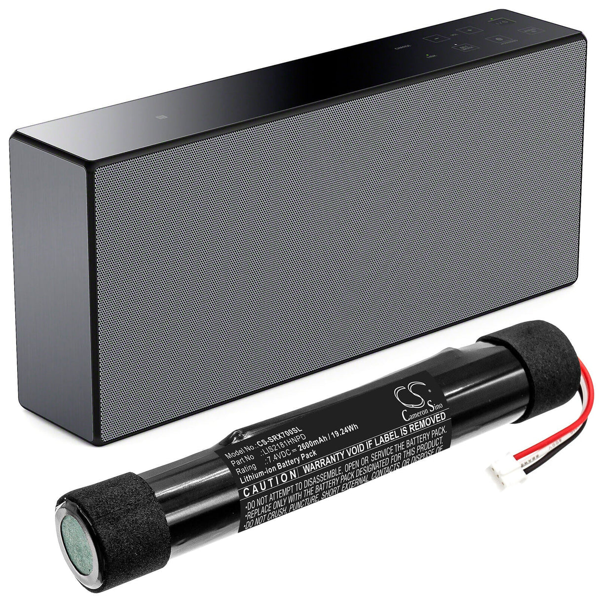 7.4V, Li-ion, 2600mAh, Speaker battery fits Sony, Srs-btx300, Srs-x7, 19.24Wh Speaker Cameron Sino Technology Limited