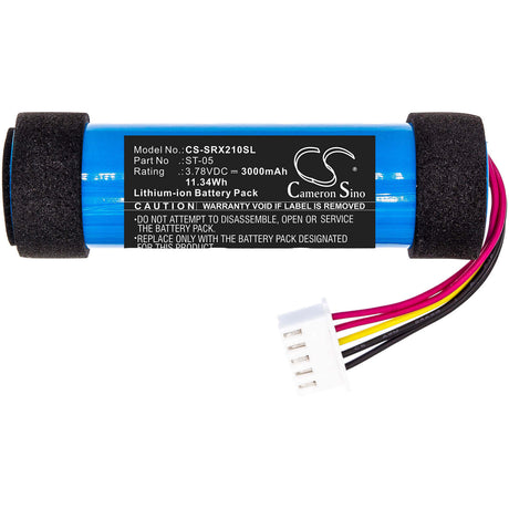 3.78V, Li-ion, 3000mAh, Speaker battery fits Sony, Srs-xb21, Srs-xb22, 11.34Wh Speaker Cameron Sino Technology Limited