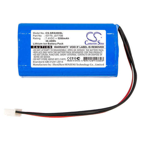 7.4V, Li-ion, 5200mAh, Speaker battery fits Sony, Srs-xb40, Srs-xb41, 38.48Wh Speaker Cameron Sino Technology Limited