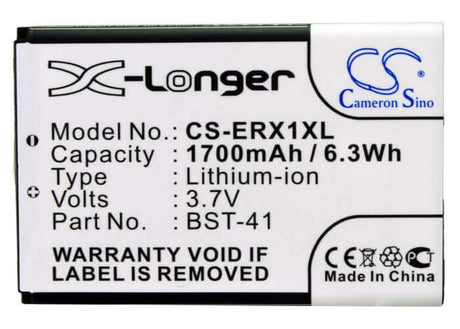 3.7V, Li-ion, 1700mAh, SmartPhone battery fits Sony, Mt25, Mt25a, 6.29Wh Mobile, SmartPhone Cameron Sino Technology Limited (Suspended)