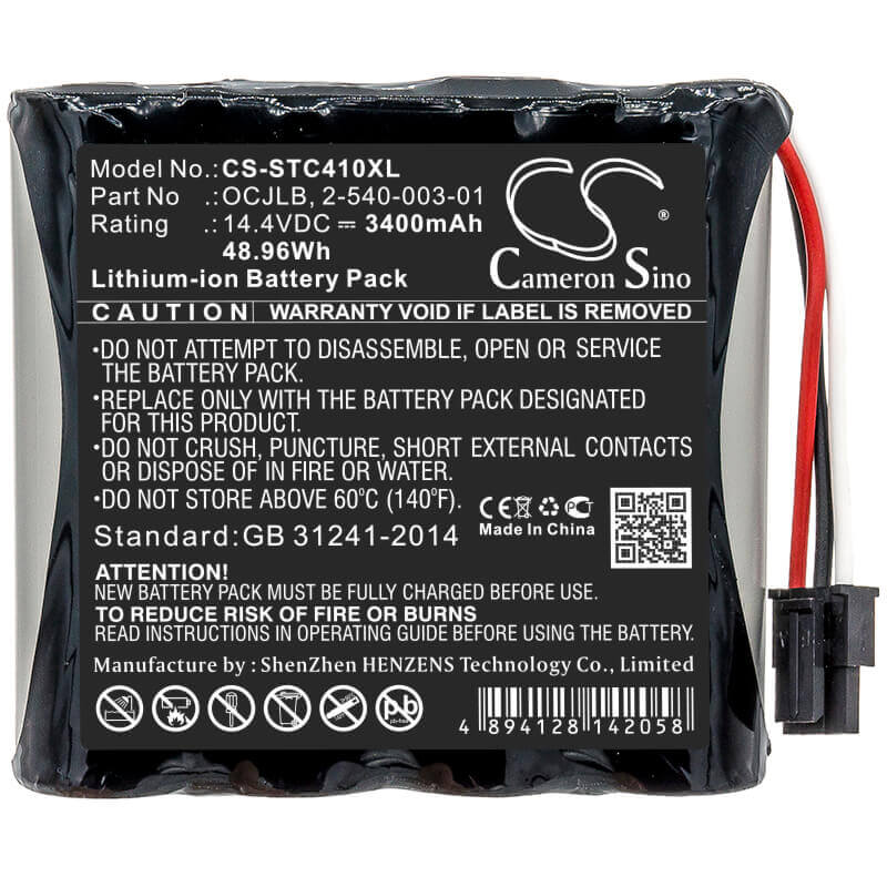 14.4V, Li-ion, 3400mAh, Speaker battery fits Soundcast, Ocj410, Ocj410-4n, 48.96Wh Speaker Cameron Sino Technology Limited