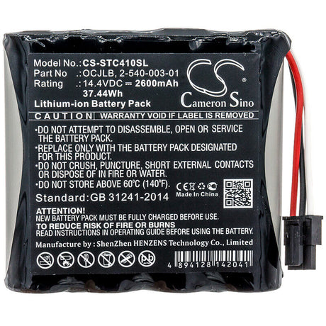 14.4V, Li-ion, 2600mAh, Speaker battery fits Soundcast, Ocj410, Ocj410-4n, 37.44Wh Speaker Cameron Sino Technology Limited