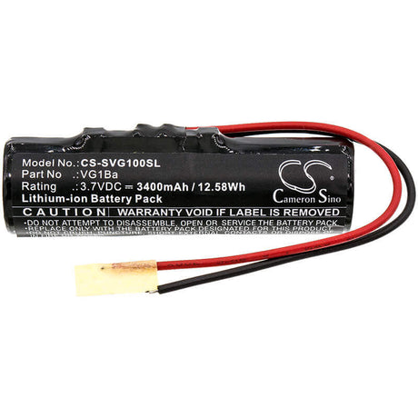 3.7V, Li-ion, 3400mAh, Speaker battery fits Soundcast, Vg1, 12.58Wh Speaker Cameron Sino Technology Limited