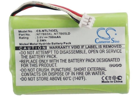 3.6V, Ni-MH, 700mAh, Cordless Phone battery fits Spectralink, Tiptel, Polycom, Nortel, Avaya, 84743411, Dect 30, Dect C45, 2.52Wh Cordless Phone Cameron Sino Technology Limited (Cordless Phone)