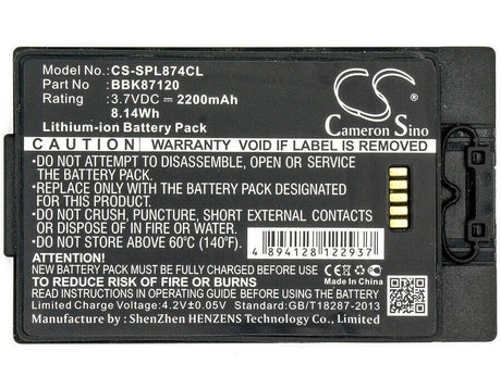 3.7V, Li-ion, 2200mAh, Cordless Phone battery fits Spectralink, Bbk87120, 8742, Pbl87420, 8.14Wh Cordless Phone Cameron Sino Technology Limited (Cordless Phone)