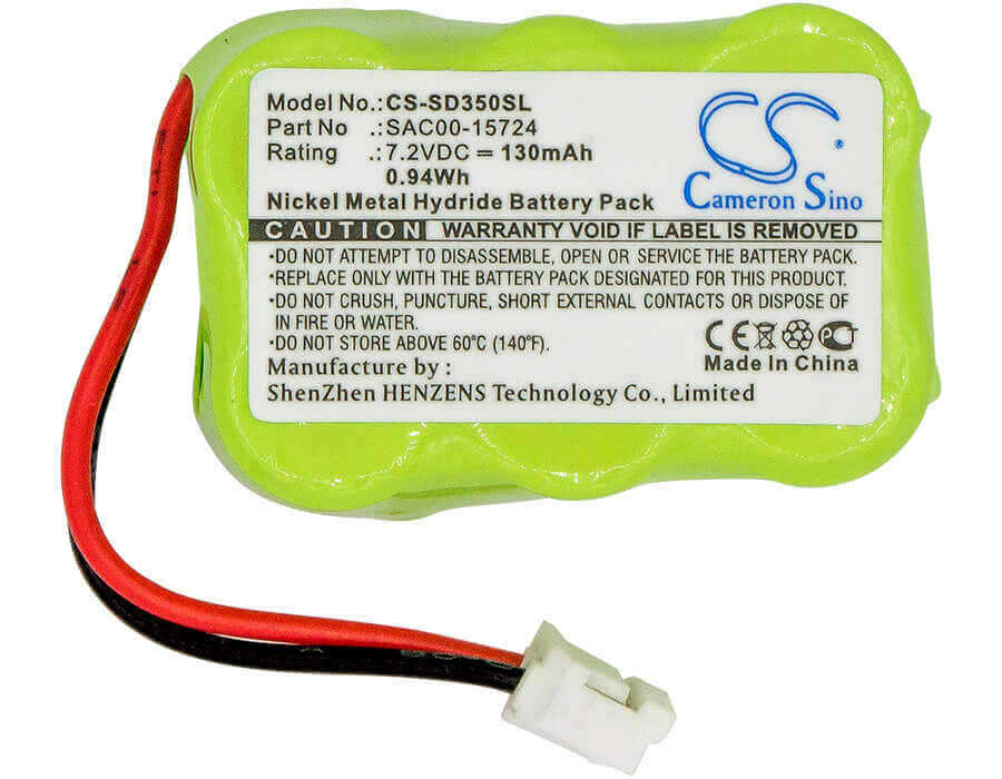 7.2V, Ni-MH, 130mAh, Dog Collar battery fits Sportdog, Sac00-15724, Fieldtrainer Sd-400, Fieldtrainer Sd-400s, 0.94Wh Dog Collar Cameron Sino Technology Limited