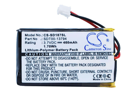 3.7V, Li-Polymer, 460mAh, Dog Collar battery fits Sportdog, Sd-1875, Sd-1875, Sd-1875 Remote Beeper, 1.7Wh Dog Collar Cameron Sino Technology Limited