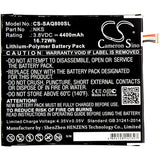 3.8V, Li-Polymer, 4400mAh, Tablet battery fits Sprint, Nks, Aqt80, Slate 80, 16.72Wh Tablet Cameron Sino Technology Limited