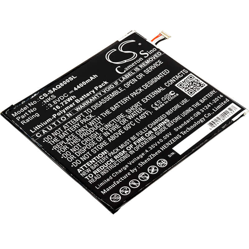 3.8V, Li-Polymer, 4400mAh, Tablet battery fits Sprint, Nks, Aqt80, Slate 80, 16.72Wh Tablet Cameron Sino Technology Limited
