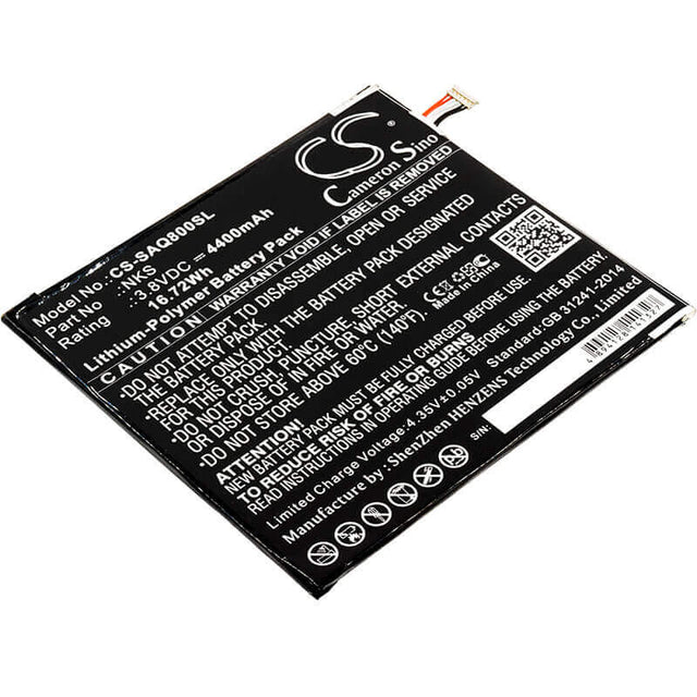 3.8V, Li-Polymer, 4400mAh, Tablet battery fits Sprint, Nks, Aqt80, Slate 80, 16.72Wh Tablet Cameron Sino Technology Limited