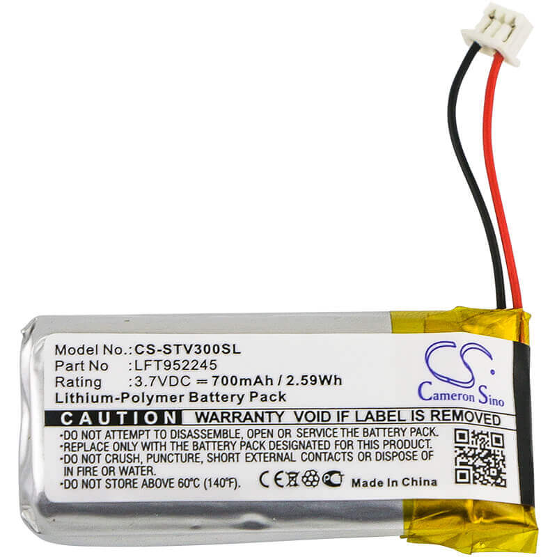 3.7V, Li-Polymer, 700mAh, Batterie de casque adaptée à Stageclix, Lft952245, Émetteur Jack V3, Émetteur Jack V4, 2.59Wh Casque sans fil Cameron Sino Technology Limited