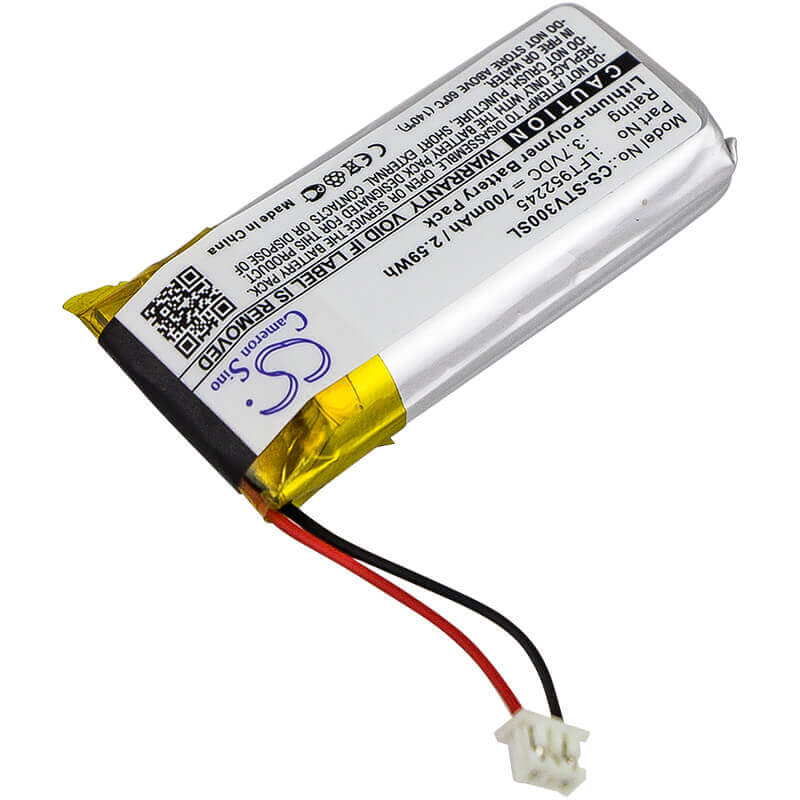 3.7V, Li-Polymer, 700mAh, Batterie de casque adaptée à Stageclix, Lft952245, Émetteur Jack V3, Émetteur Jack V4, 2.59Wh Casque sans fil Cameron Sino Technology Limited