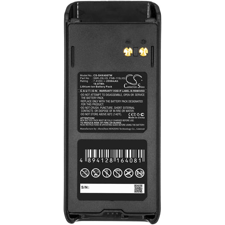 7.4V, Li-ion, 2550mAh, Two-Way Radio battery fits Standard Horizon, Fnb-115liis, Hx400is, 18.87Wh Two-Way Radio Cameron Sino Technology Limited