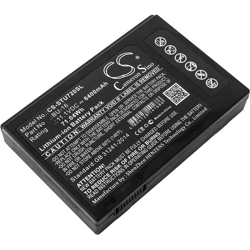 11.1V, Li-ion, 6400mAh, Equipment battery fits Sumitomo, Bu-16, TYPE-72, Type-82, 71.04Wh Equipment, Survey, Test Cameron Sino Technology Limited