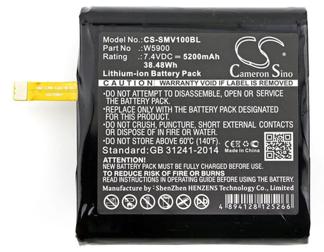 7.4V, Li-ion, 5200mAh, Payment Terminal battery fits Sunmi, W5600, V1, 38.48Wh Payment Terminal Cameron Sino Technology Limited
