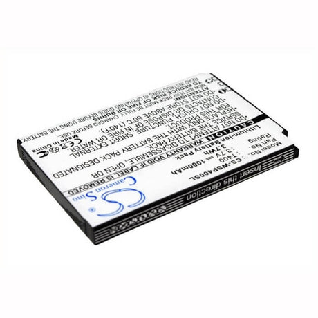 3.7V, Li-ion, 1000mAh, SmartPhone battery fits Swissvoice, T400, Mp40, 3.7Wh Mobile, SmartPhone Cameron Sino Technology Limited (Smartphone)