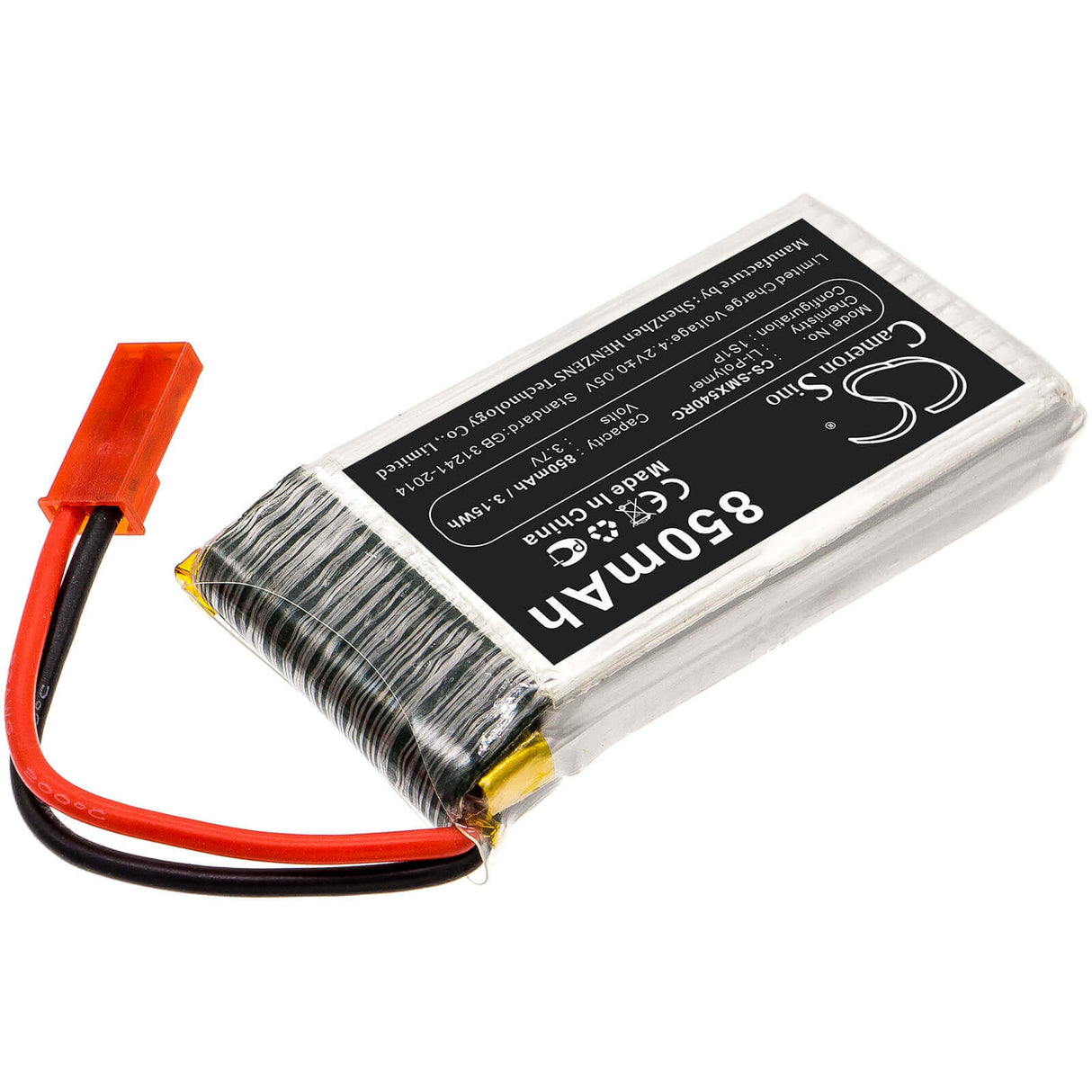 3.7V, Li-Polymer, 850mAh, Drones battery fits Syma, X54hc, X54hw, 3.15Wh Drones Cameron Sino Technology Limited