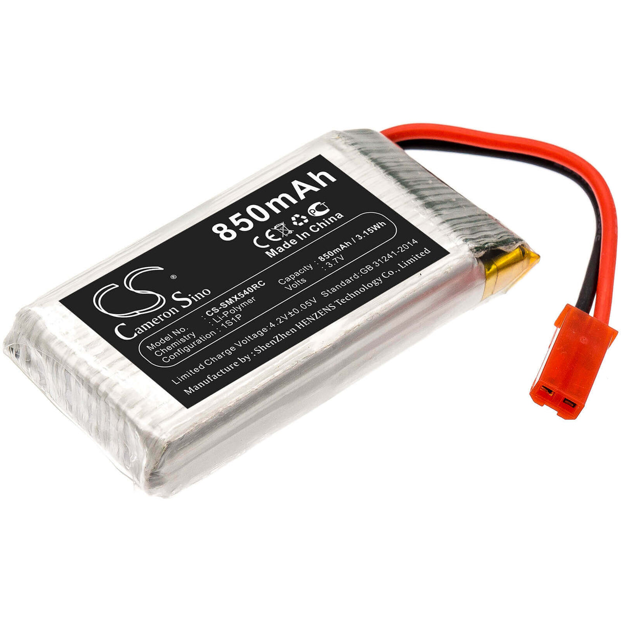3.7V, Li-Polymer, 850mAh, Drones battery fits Syma, X54hc, X54hw, 3.15Wh Drones Cameron Sino Technology Limited