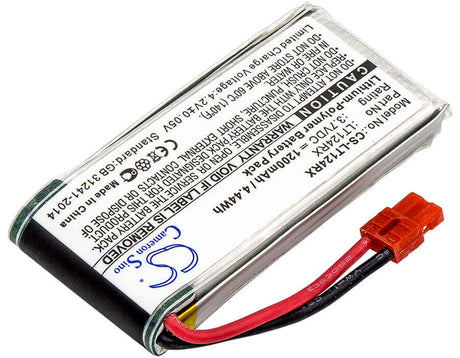 3.7V, Li-Polymer, 1200mAh, Drones battery fits Syma, Syma, X5hc, X5hw, 4.44Wh Drones Cameron Sino Technology Limited