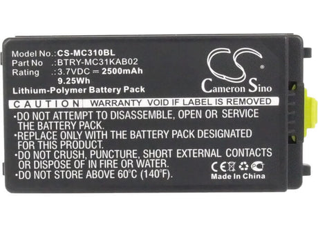 Barcode Scanner Battery For Symbol Mc3100, Mc3190, Mc3190g 3.7v, 2500mah - 9.25wh Barcode Scanner Cameron Sino Technology Limited