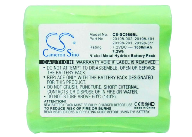 Barcode Scanner Battery For Symbol Ptc-960c, Ptc-960cl, Ptc-960l 7.2v, 1000mah - 7.20wh Barcode Scanner Cameron Sino Technology Limited