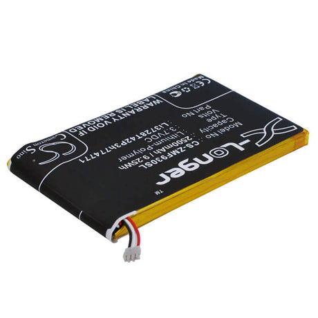 3.7V, Li-Polymer, 2500mAh, Hotspot battery fits T-mobile, Vodafone, Zte, Li3728t42p3h774771, Mf915, Srq-mf915, 9.25Wh Hotspot Cameron Sino Technology Limited