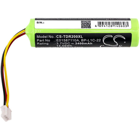 3.7V, Li-ion, 3400mAh, Media Player battery fits Tascam, Bp-l1c-22, Mp-gt1, 12.58Wh Media Player Cameron Sino Technology Limited