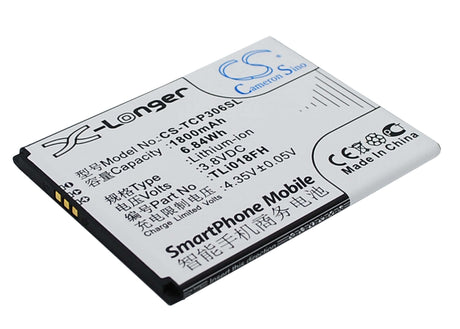 3.8V, Li-ion, 1800mAh, SmartPhone battery fits Tcl, Tli018fh, J706t, P306c, 6.84Wh Mobile, SmartPhone Cameron Sino Technology Limited (Smartphone)