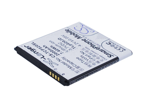 3.7V, Li-ion, 2000mAh, SmartPhone battery fits Tcl, Tlp020jd, P5181, P518l, 7.4Wh Mobile, SmartPhone Cameron Sino Technology Limited (Smartphone)