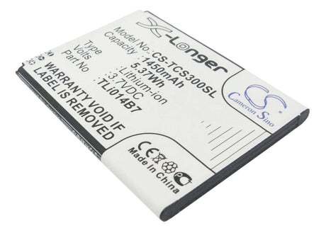 3.7V, Li-ion, 1450mAh, SmartPhone battery fits Tcl, Cab14e0000c1, E708, S300t, 5.37Wh Mobile, SmartPhone Cameron Sino Technology Limited (Smartphone)