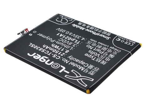 3.8V, Li-Polymer, 2150mAh, SmartPhone battery fits Tcl, Tlp021a1, S830u, S838m, 8.17Wh Mobile, SmartPhone Cameron Sino Technology Limited (Suspended)