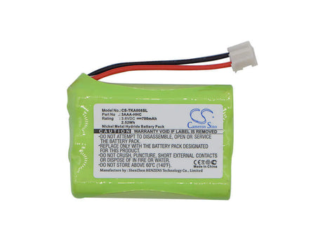 3.6V, Ni-MH, 700mAh, Speaker battery fits Tdk, A08, Life On Record A08, 2.52Wh Speaker Cameron Sino Technology Limited