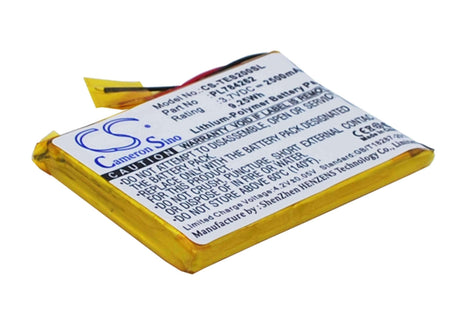 3.7V, Li-Polymer, 2500mAh, GPS battery fits Teasi, Pl784262, One 2, 9.25Wh GPS, Navigator Cameron Sino Technology Limited
