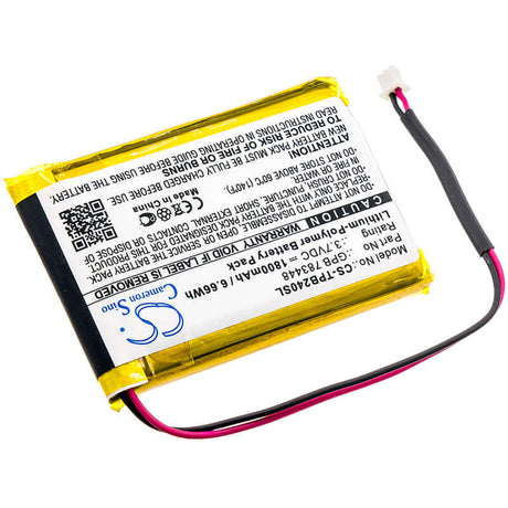 3.7V, Li-Polymer, 1800mAh, Headset battery fits Telex, Gpb 783448, Pb24n, Pb24nd-tx, 6.66Wh Wireless Headset Cameron Sino Technology Limited