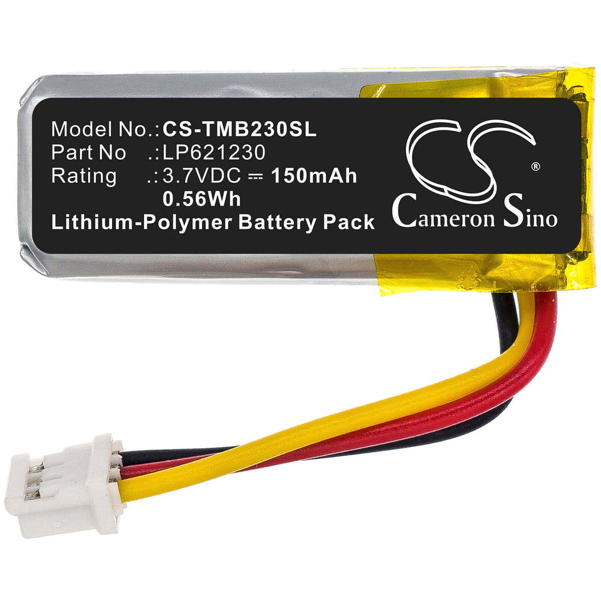 3.7V, Li-Polymer, 150mAh, Equipment battery fits Teltonika, Lp621230, FMA1yx, Fmb Tracker, 0.56Wh Equipment, Survey, Test Cameron Sino Technology Limited