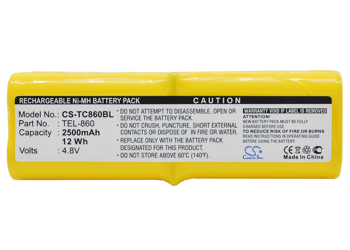 Barcode Scanner Battery For Telxon Ptc860, Ptc860ds, Ptc860-ii 4.8v, 2500mah - 12.00wh Barcode Scanner Cameron Sino Technology Limited