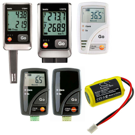 3.6V, Li-SOCl2, 1200mAh, Equipment battery fits Testo, 0515 0175, 175-H1, 175-h2, 4.32Wh Equipment, Survey, Test Cameron Sino Technology Limited